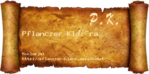 Pflanczer Klára névjegykártya